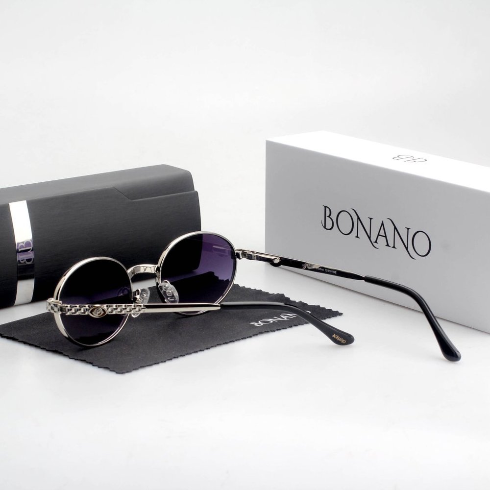Bonano Portofino Jubilee silver Frames Sunglasses Glasses Vintage Design… - Picture 7 of 8